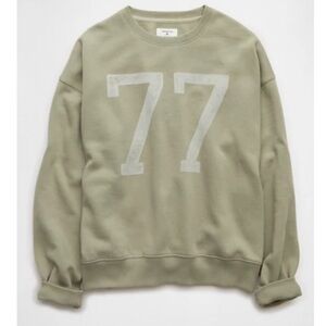 American Eagle Outfitters Sage Green '77 Graphic Crewneck Sweatshirt